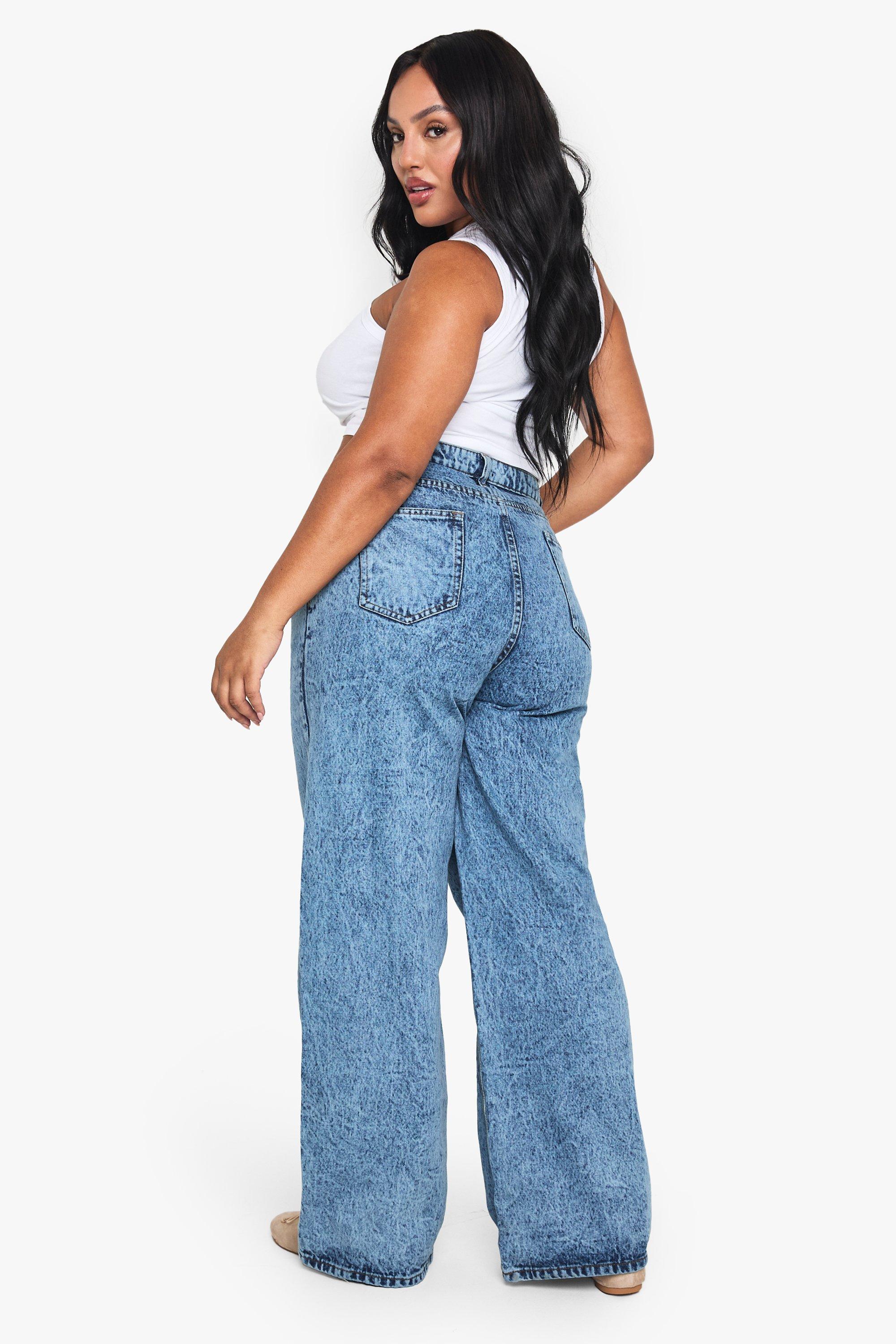 Womens plus wide outlet leg jeans